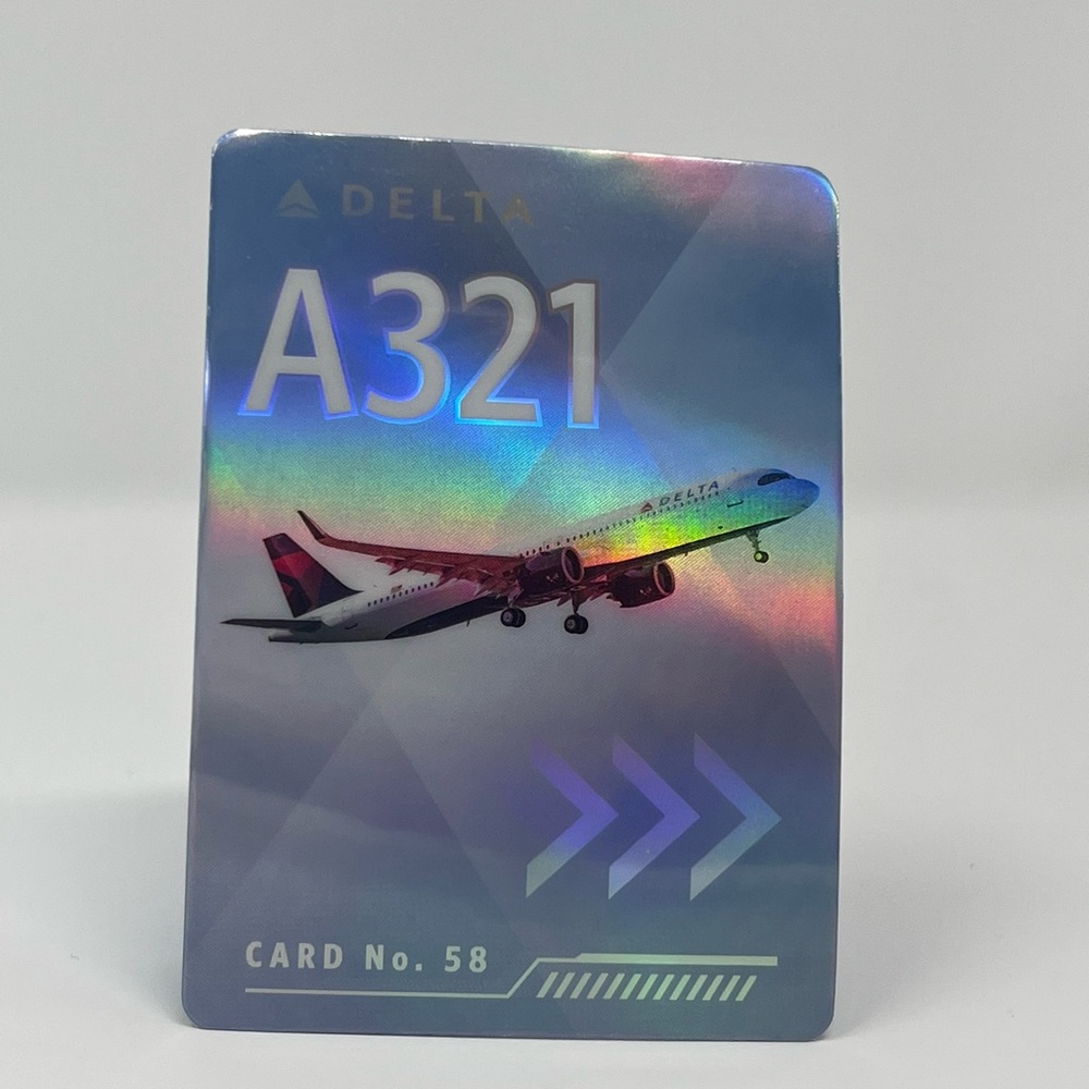 Delta Airlines A321 Neo Collectible Trading Card No.58